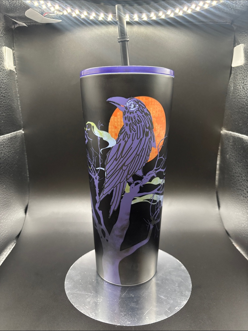 NWT RARE Halloween Starbucks Raven Nevermore Poe glow in the dark
